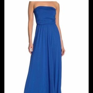 West Kei Cobalt Blue Strapless Maxi Dress